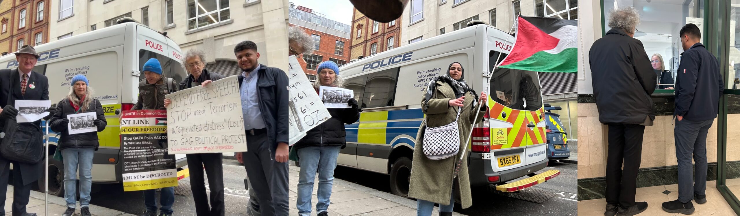 Supporters at Police Station